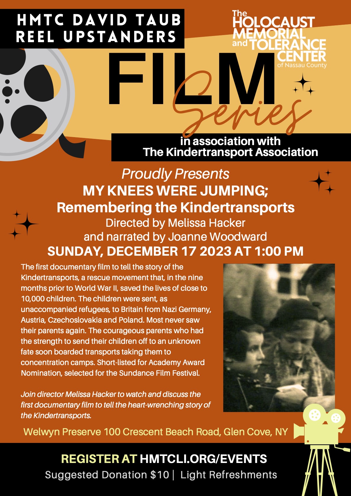 Screening and discussion of film My Knees Were Jumping; Remembering the Kindertransports