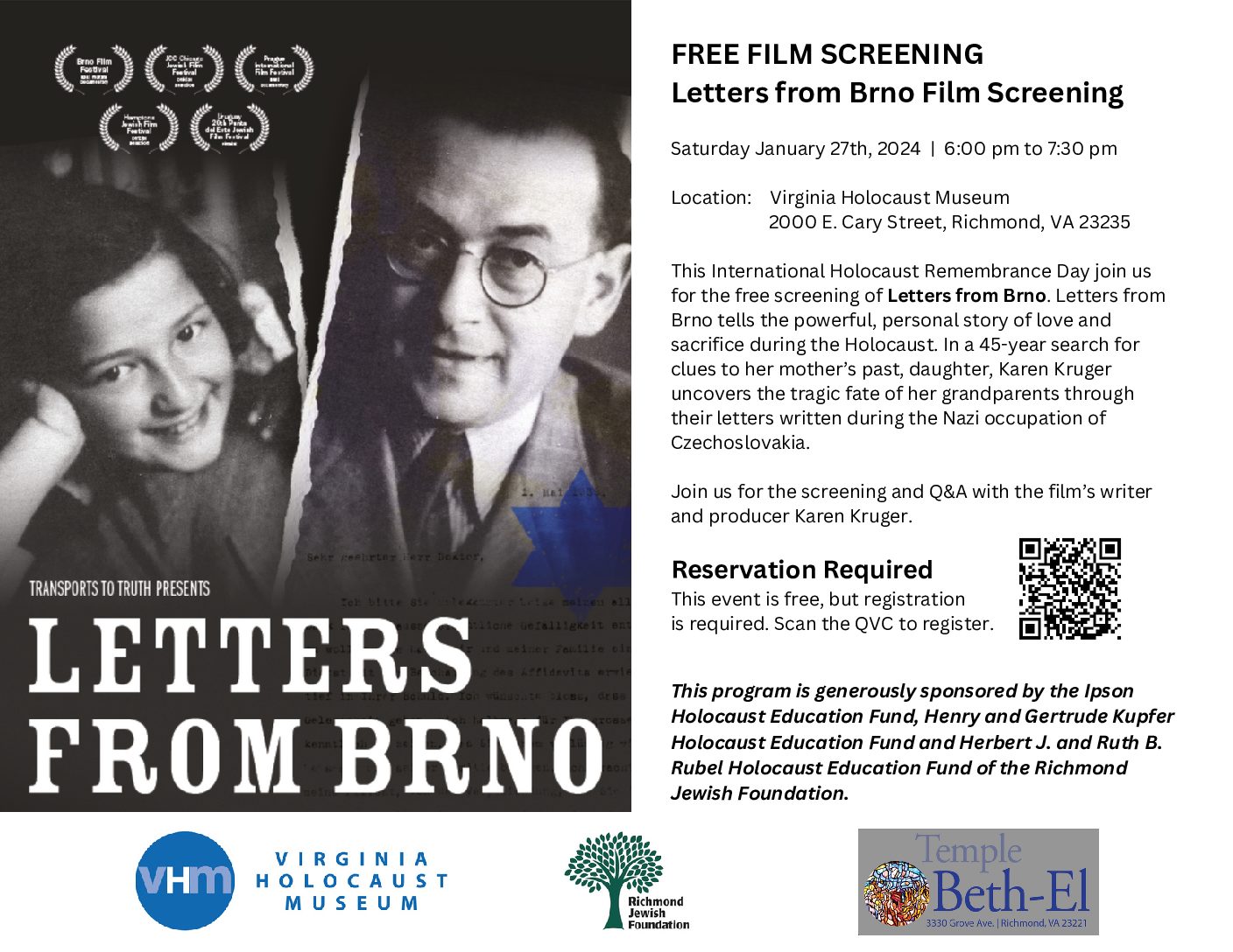 Letters from Brno Film Screening